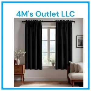Elegant Black Black-Out Curtains